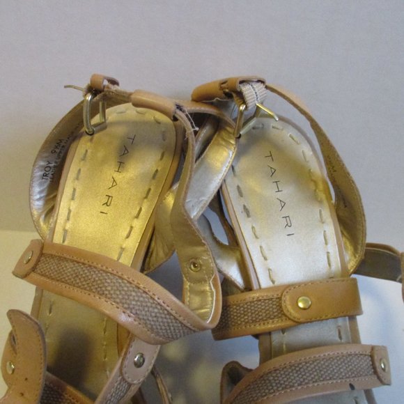 *Tahari Beige Strappy Sandal 'TROY' Slingbacks - Picture 6 of 10